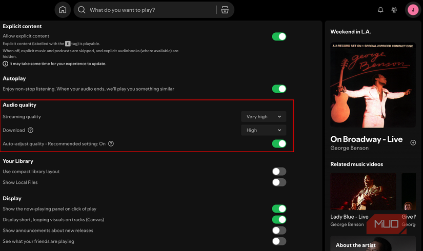 Boosting Spotify's audio quality.