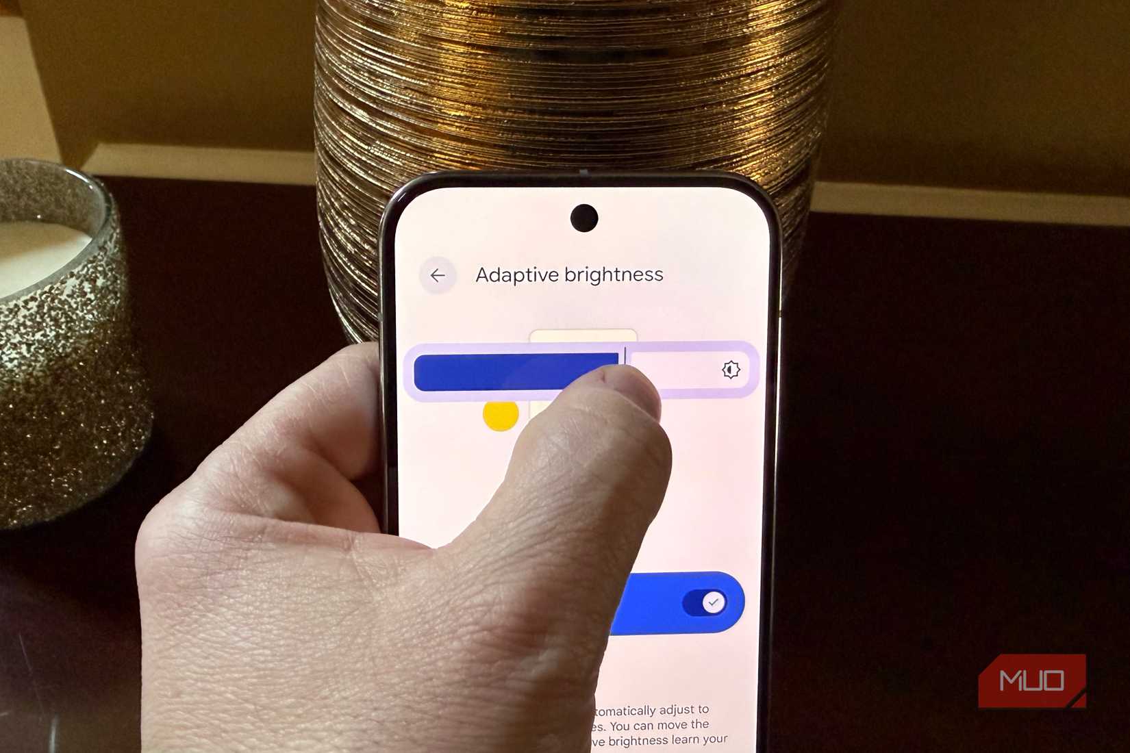 brightness slider on pixel