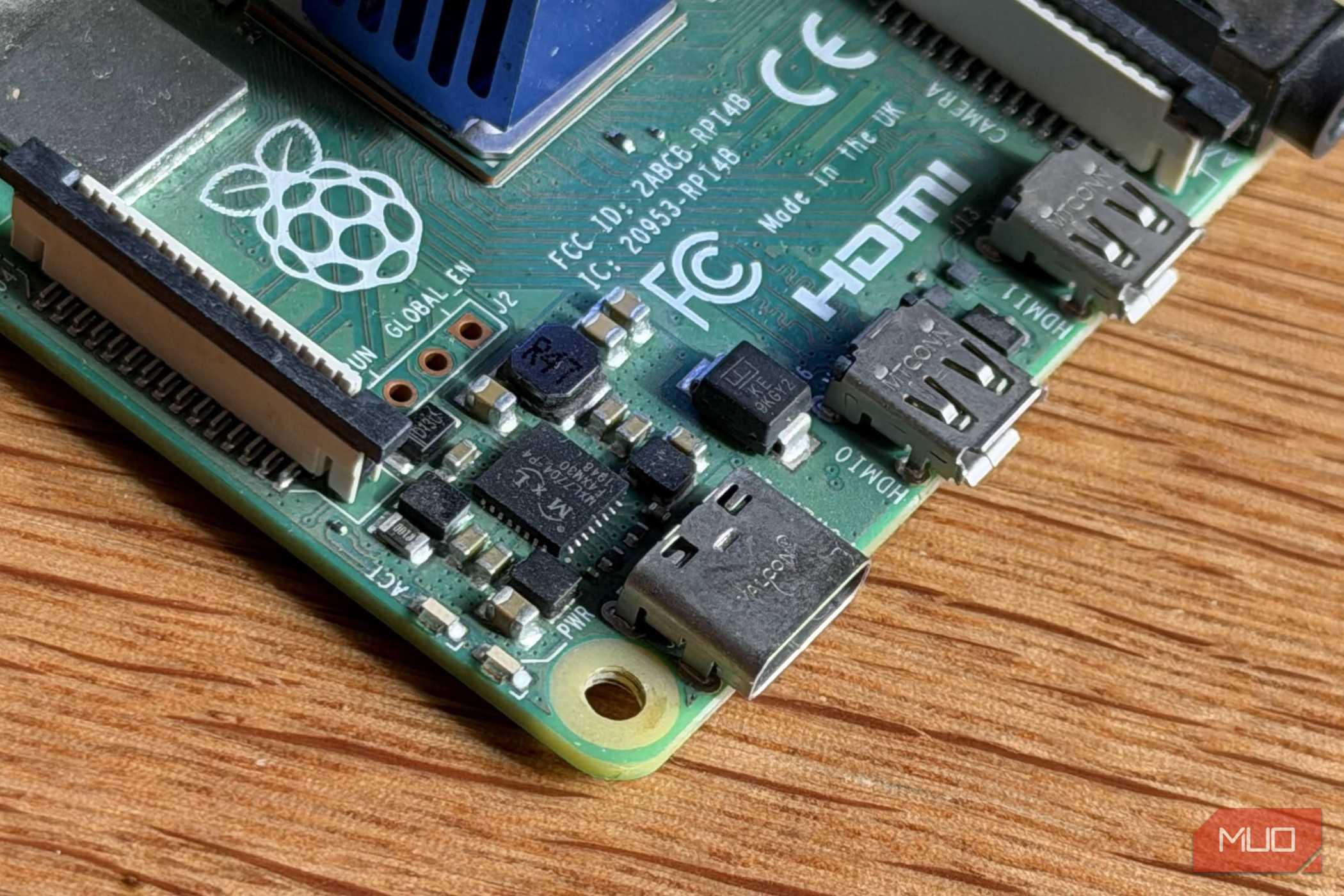 Close up shot of a Raspberry Pi