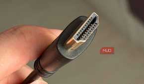 Close up shot of an HDMI connector showing the pins