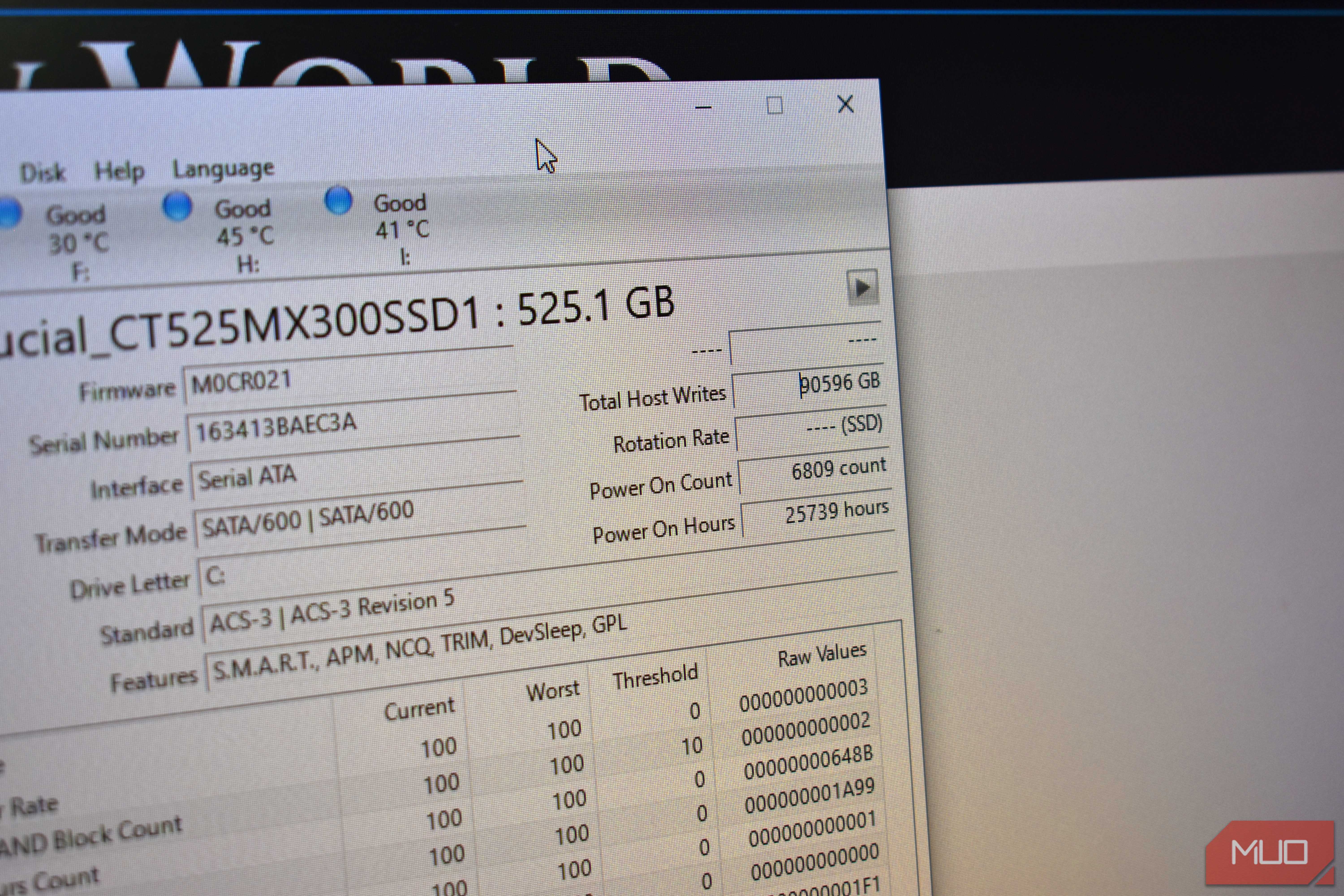 crystaldiskmark total host writes ssd.