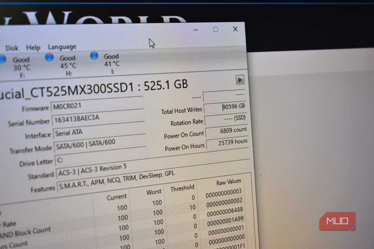 5 признаков сбоя SSD, которые путают с медленной работой Windows crystaldiskmark total host writes ssd.