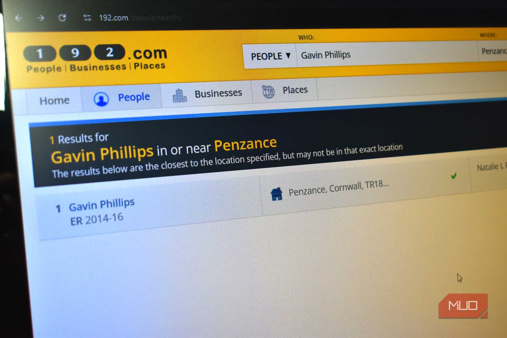 data broker website search for gavin phillips.
