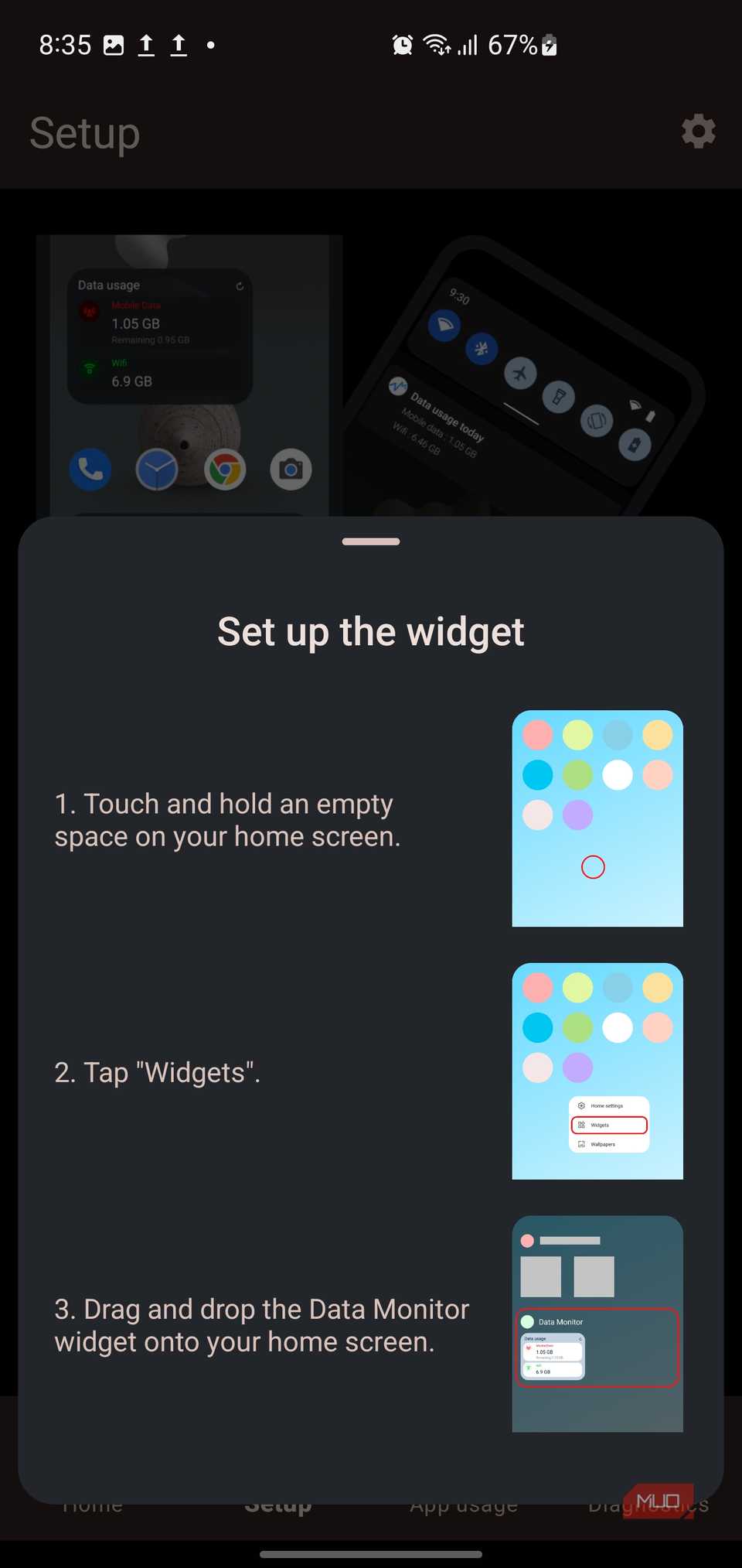 This Android widget shows me exactly how much data I burn daily