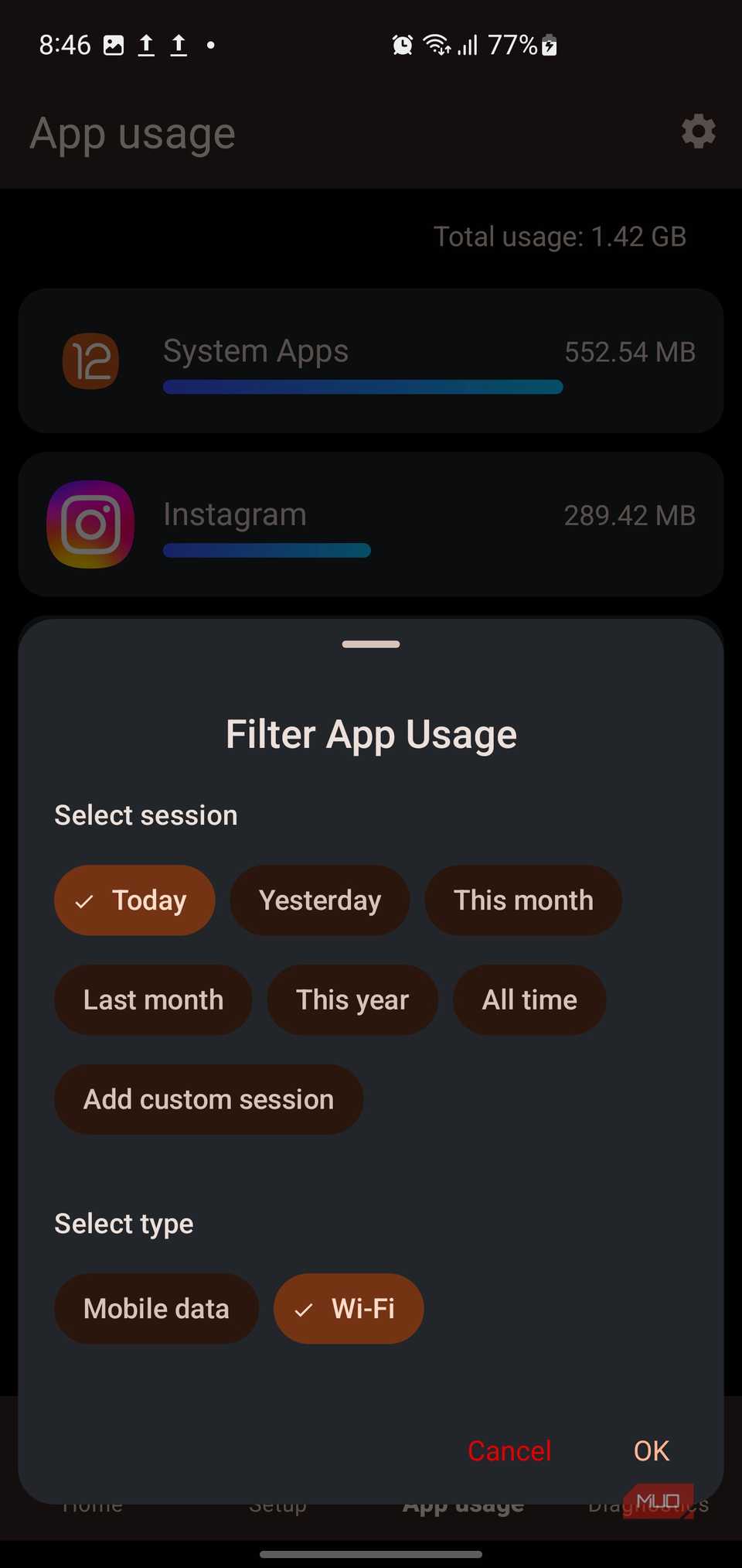 This Android widget shows me exactly how much data I burn daily