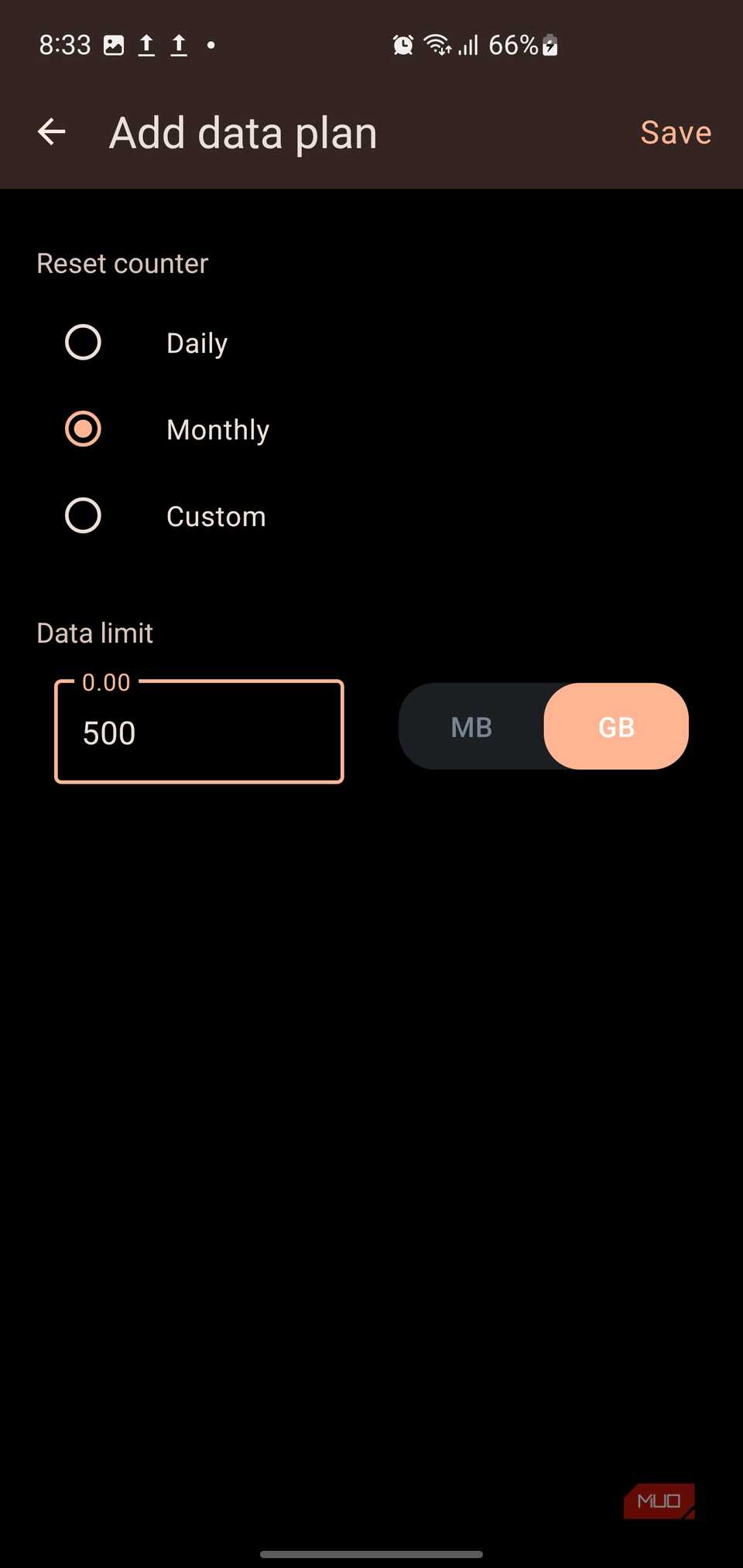 This Android widget shows me exactly how much data I burn daily