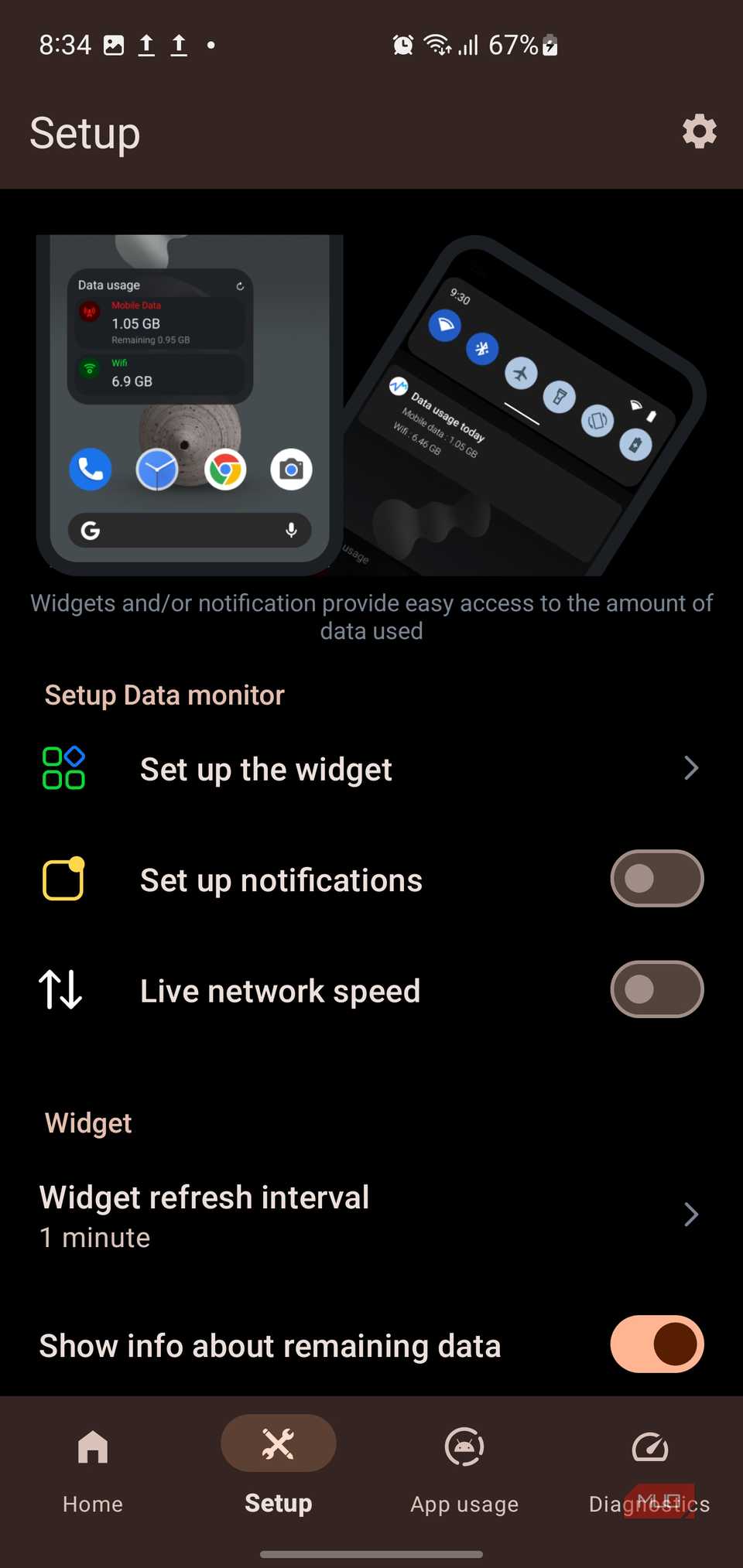 This Android widget shows me exactly how much data I burn daily