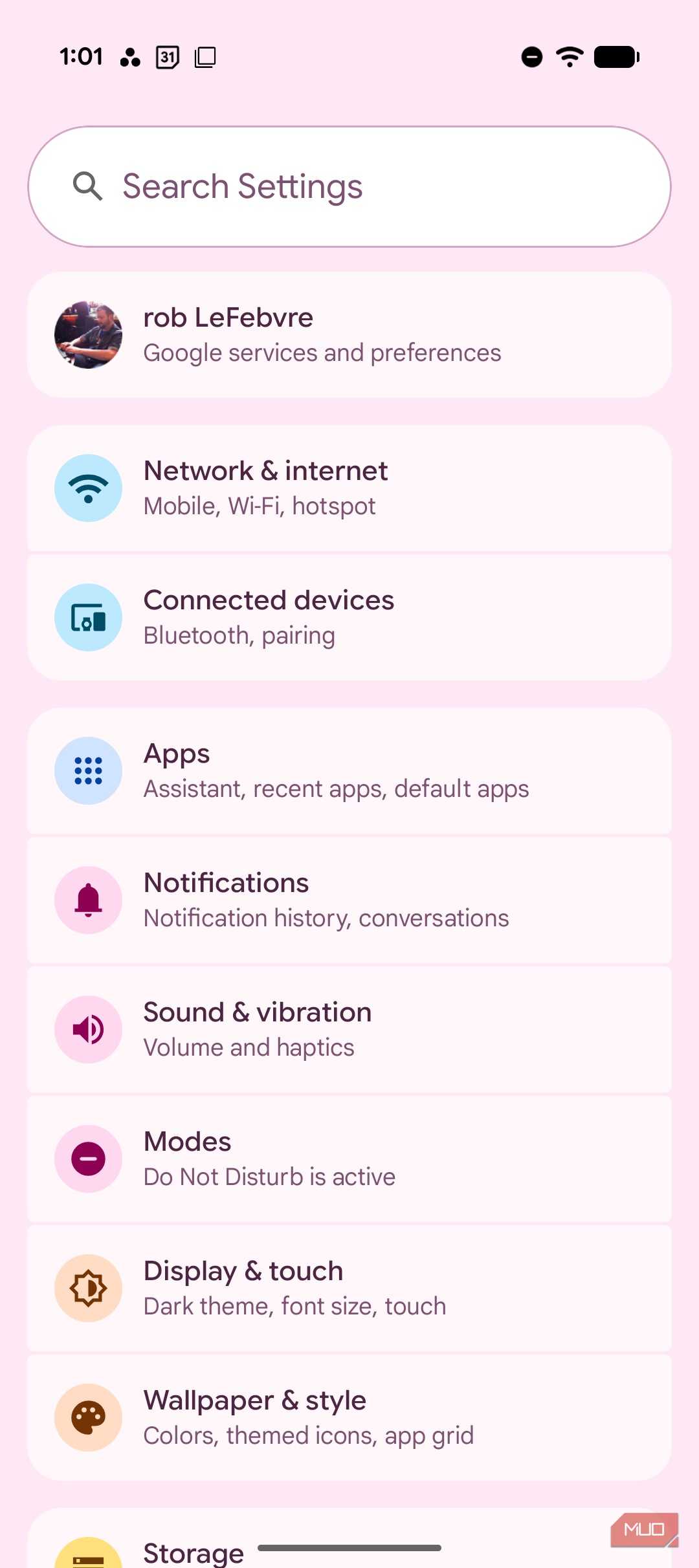 Main Settings Menu I finally found the Android setting that kept closing my apps without ...