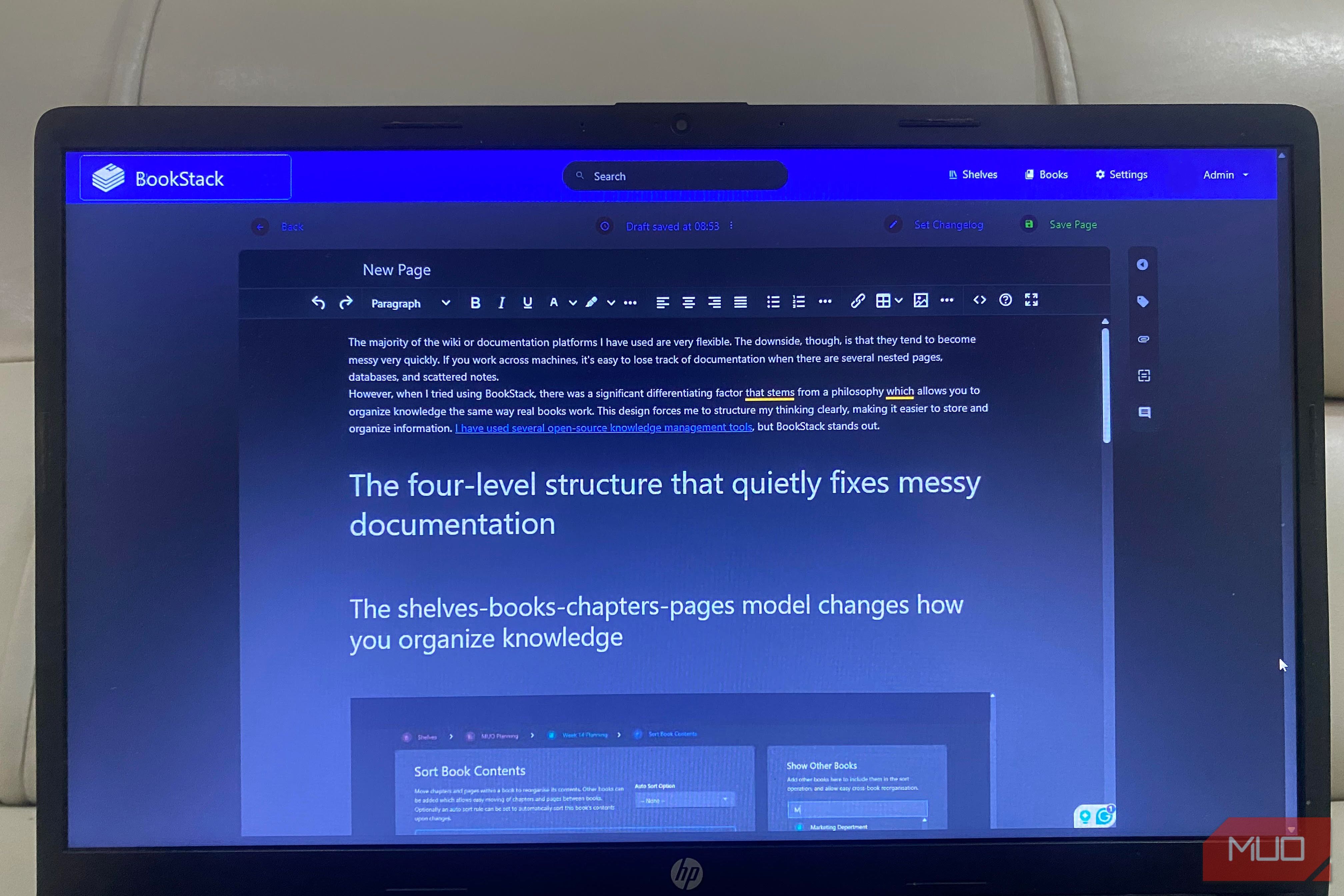 Documenting on BookStack