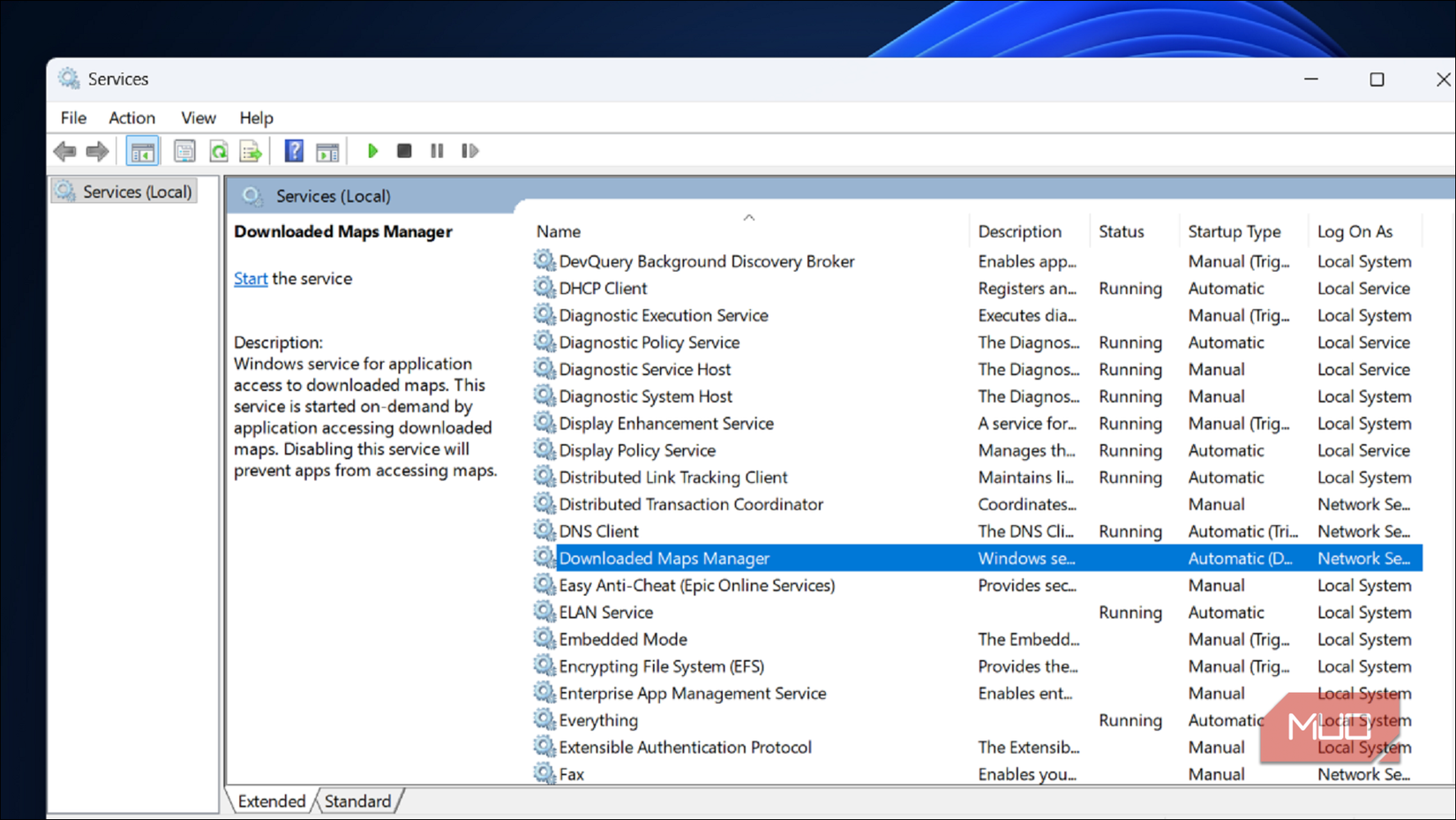 Download Maps Manager service on Windows 11