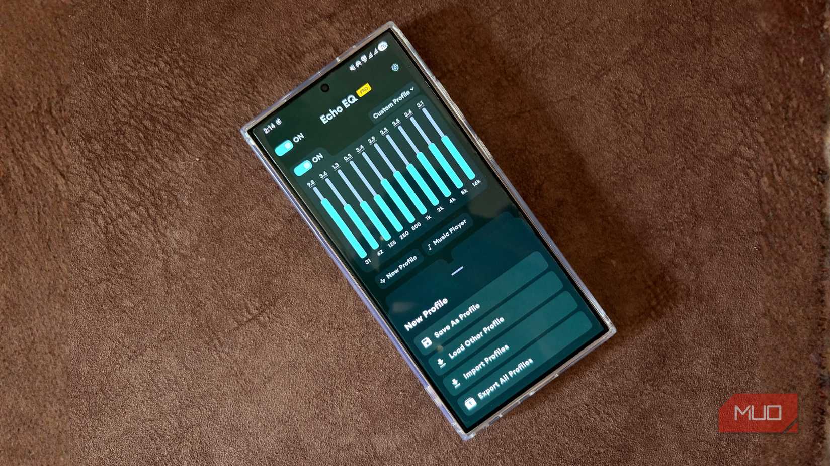Echo Equalizer preset options 
