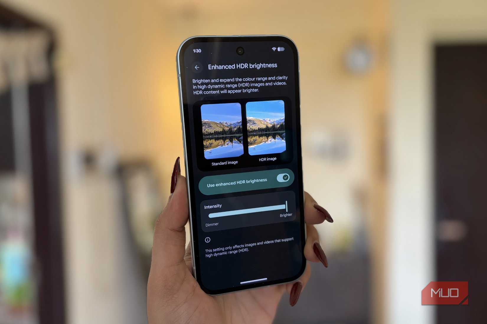 Configuración de brillo HDR mejorada en Pixel