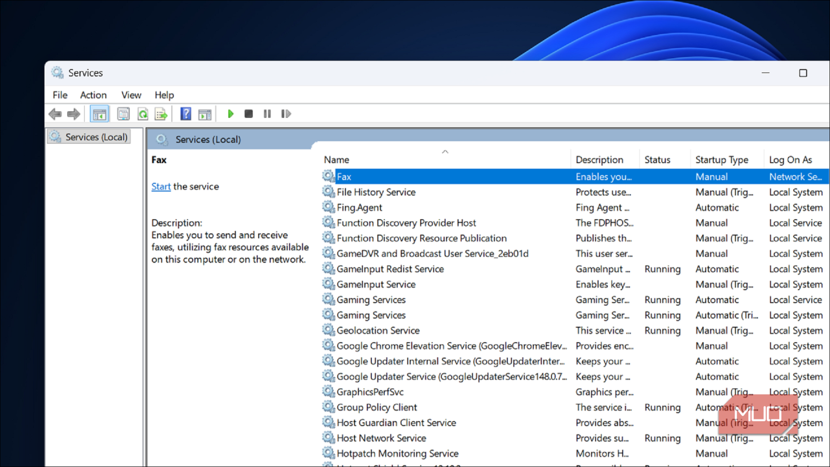 Fax Services in Windows 11
