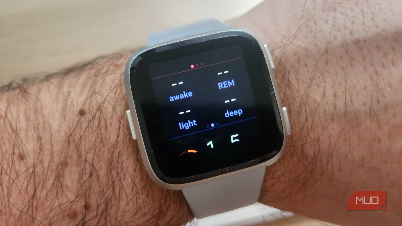 Fitbit's sleep tracker.