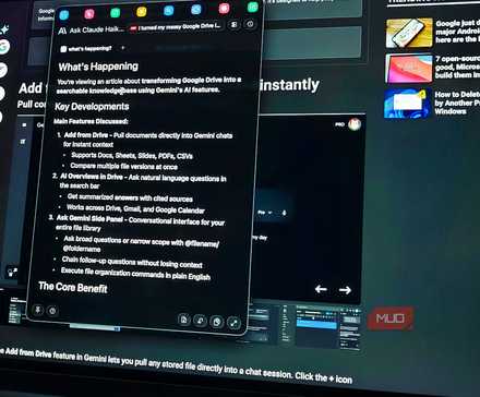 Fluent interface on a MacBook Air screen with browser