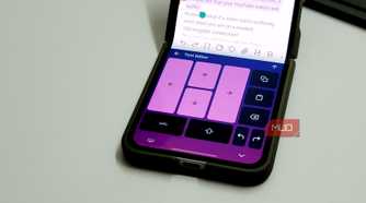 FUTO Keyboard Text Editor layout on a Samsung Galaxy Z Flip 6-1