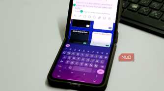 FUTO Keyboard themes on a Samsung Galaxy Z Flip 6-1