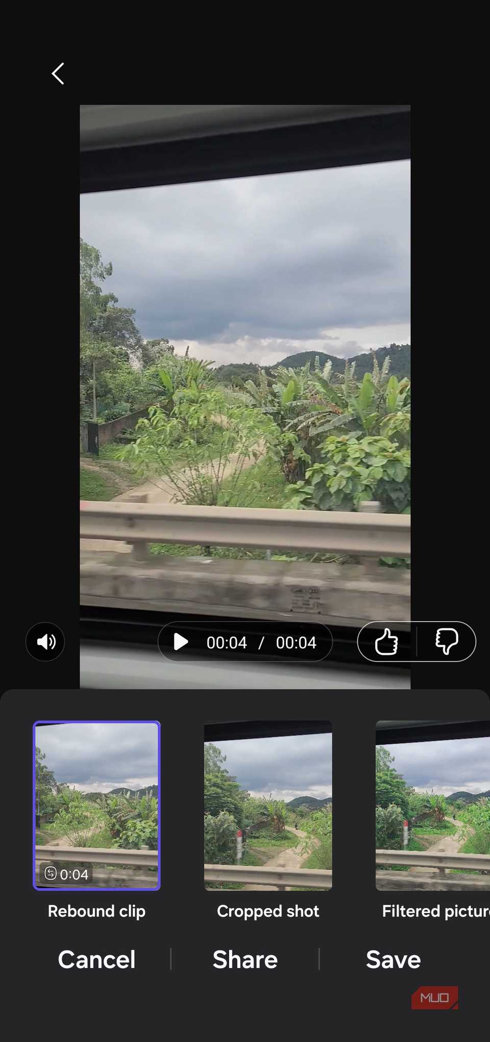 Galaxy Enhance X video edits