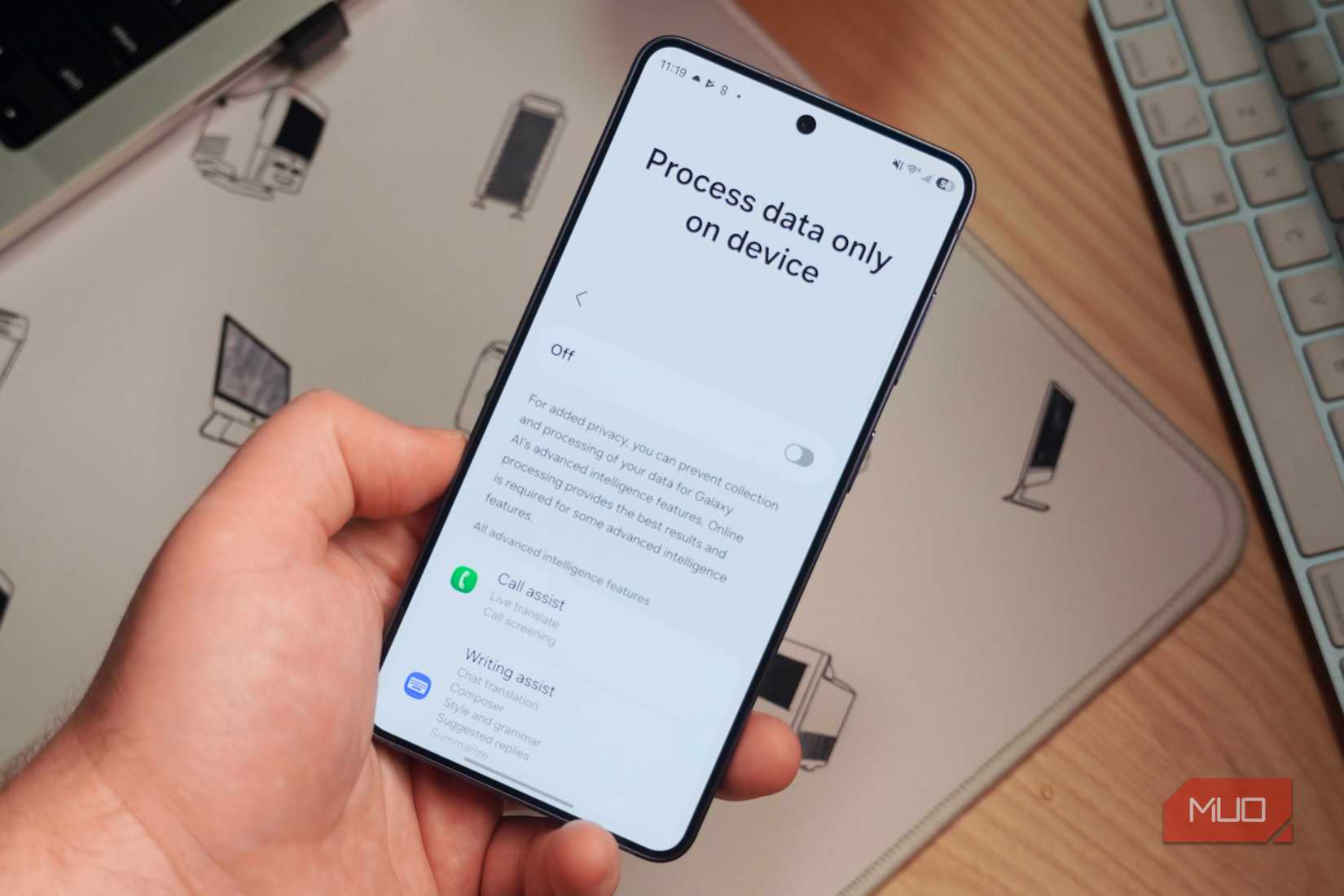 The Galaxy S26 setting that forces Galaxy AI processing on device.