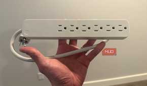 GE surge protector in hand
