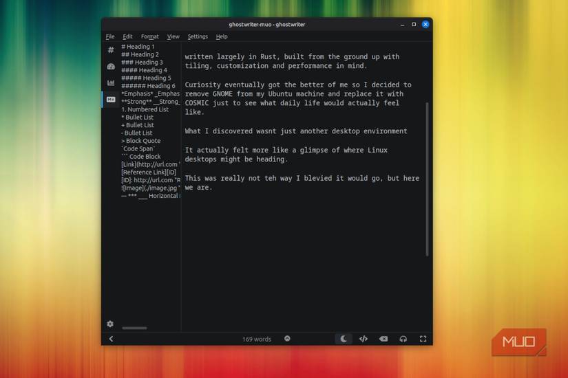 Ghostwriter has a built-in cheat sheet.