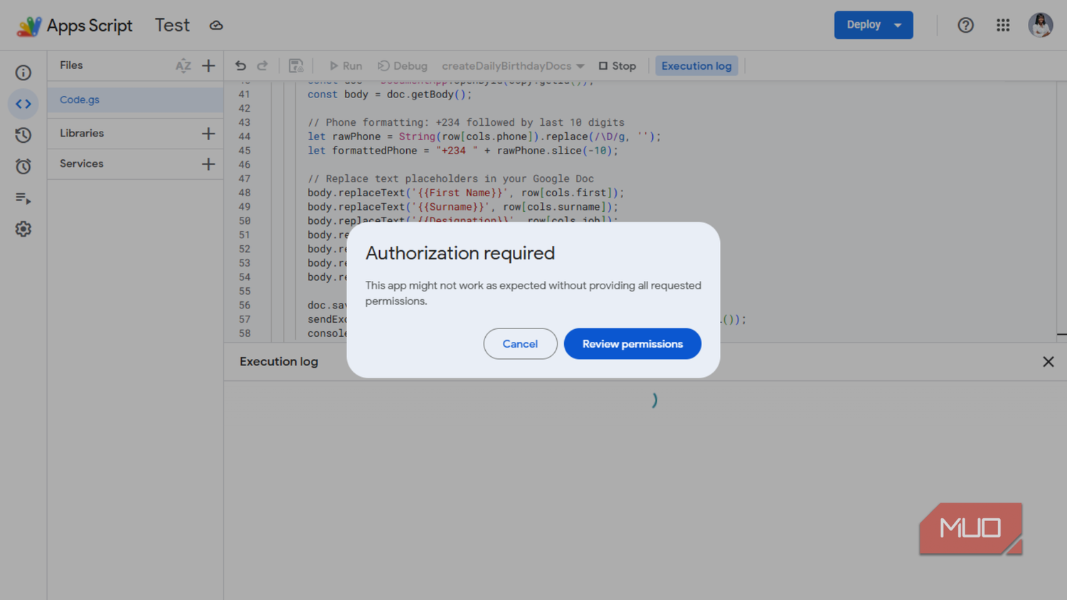Script Authorization Code I thought I needed a paid app to automate this — Google Sheets already ...