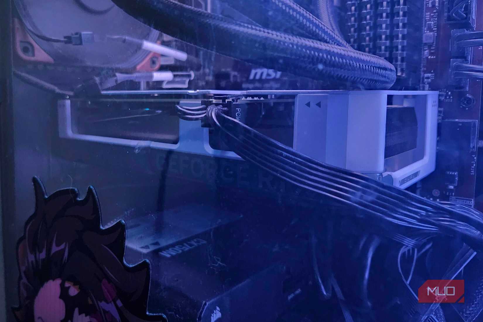 Tarjeta gráfica en caja de PC