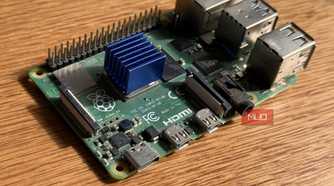 Heatsinks on a Raspberry Pi 4
