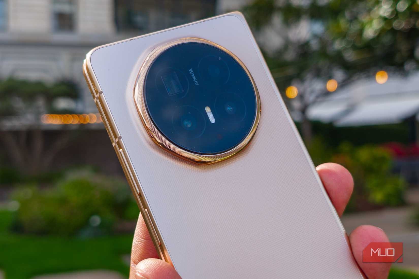 The triple cameras on the rear of the Honor Magic V6