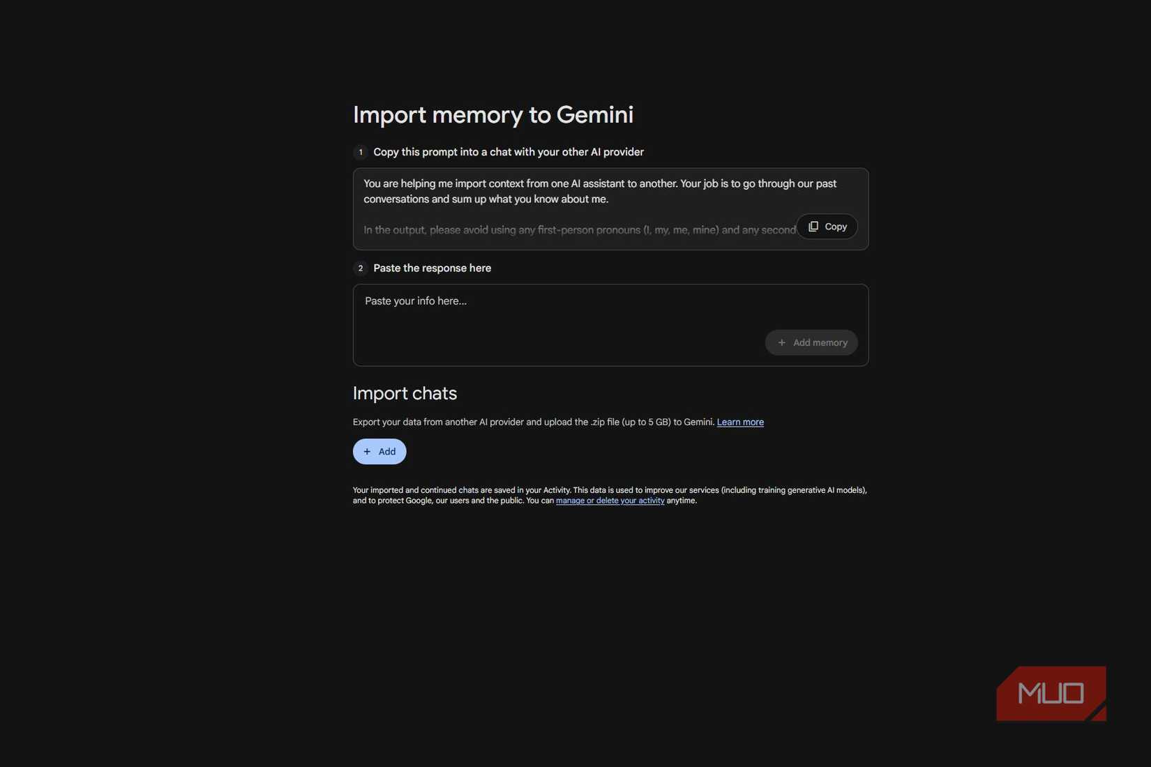 Google's Gemini AI Introduces Memory Import Feature for Users