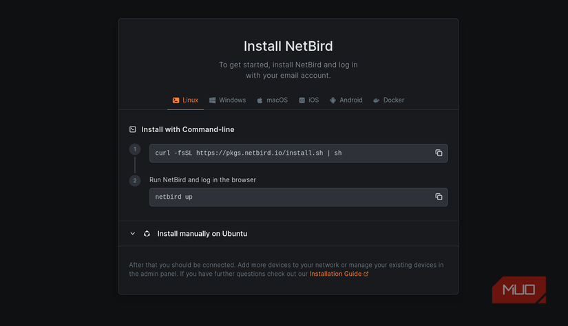 Installing Netbird