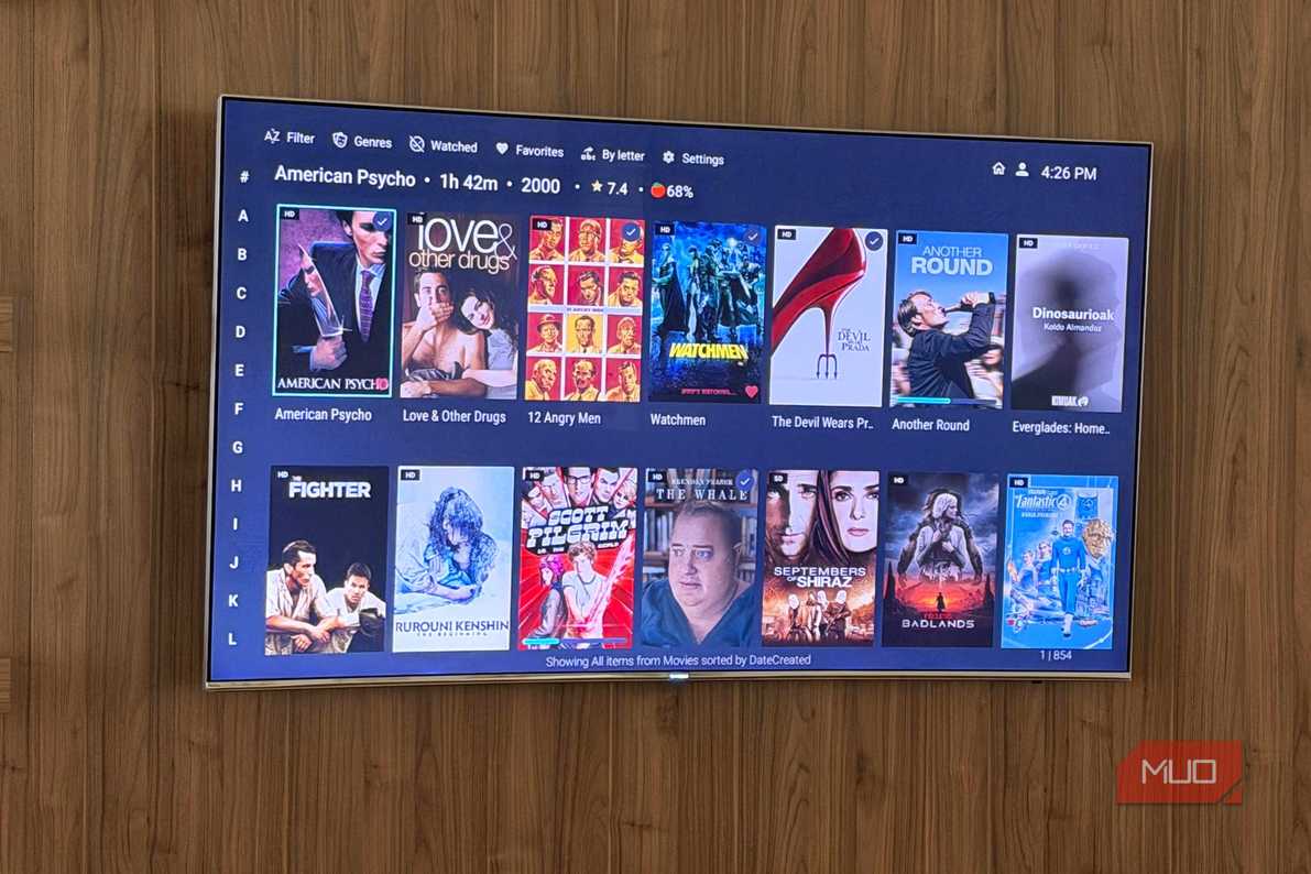 Jellyfin на Android TV Приложение Jellyfin на экране телевизора Samsung
