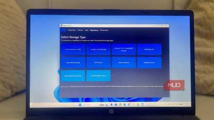 واجهة المستخدم Kopia على نظام التشغيل Windows