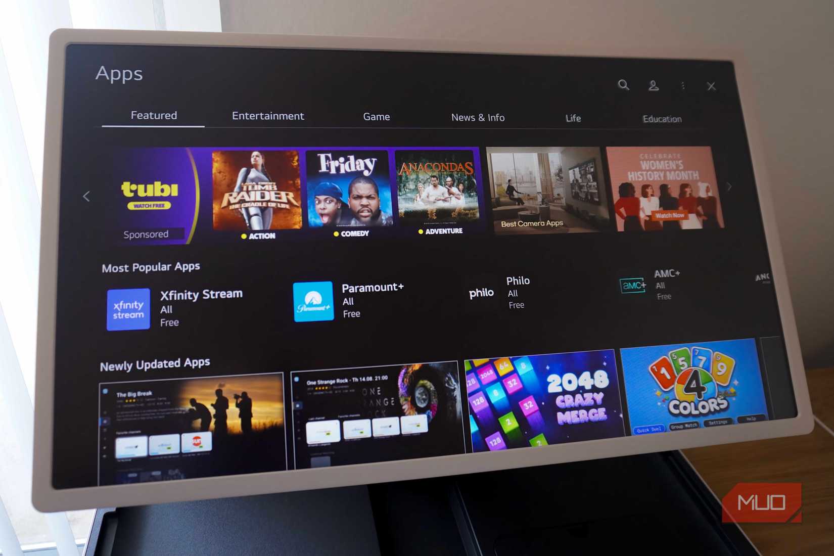 The app store in webOS.