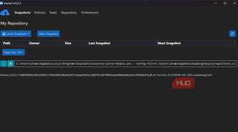 Local repository snapshot for Kopia