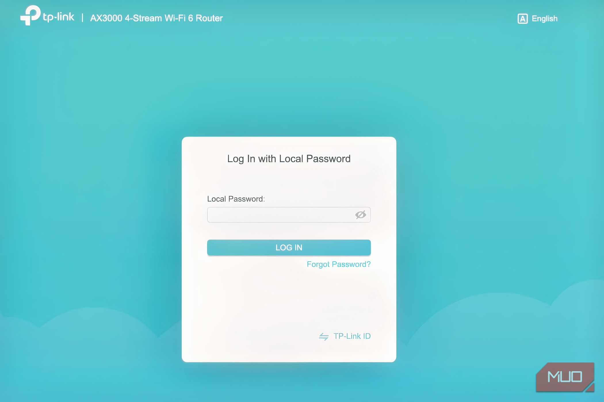 The login interface of a TP-Link Wi-Fi router