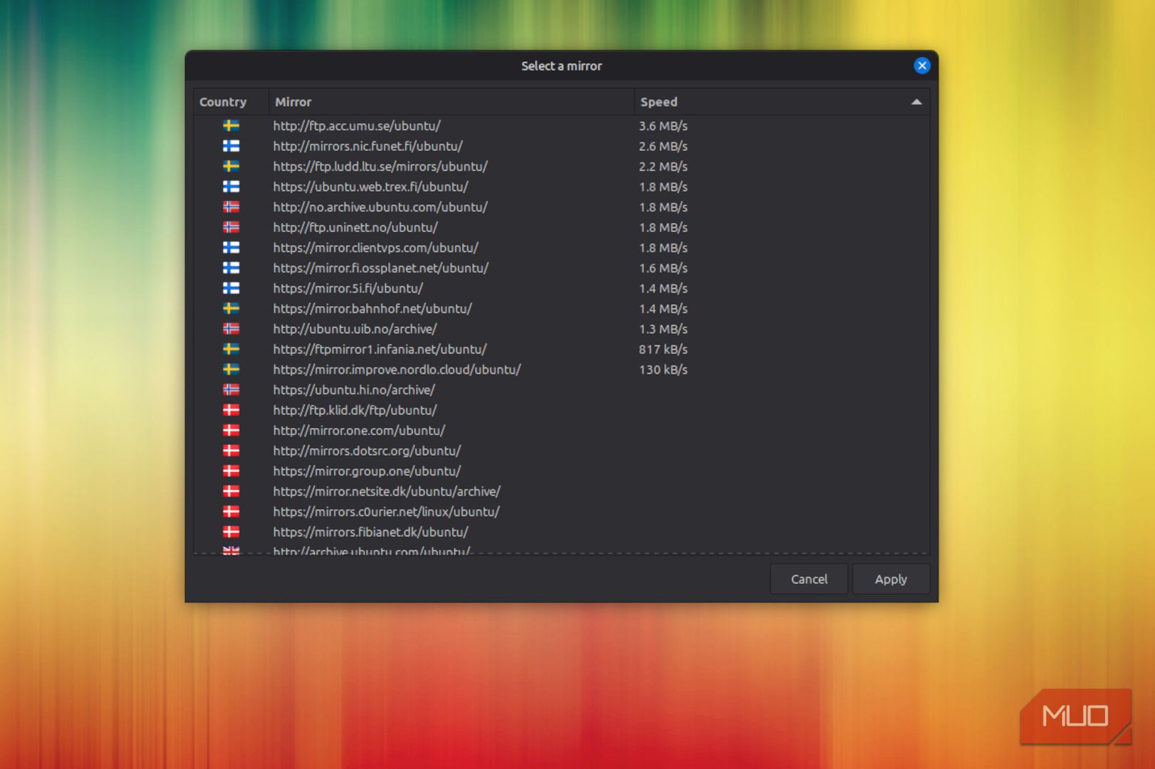 Linux updates were painfully slow until I switched one setting