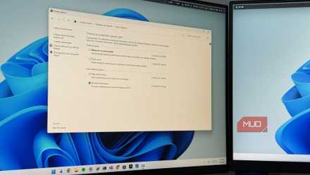 Monitor showing Windows power settings