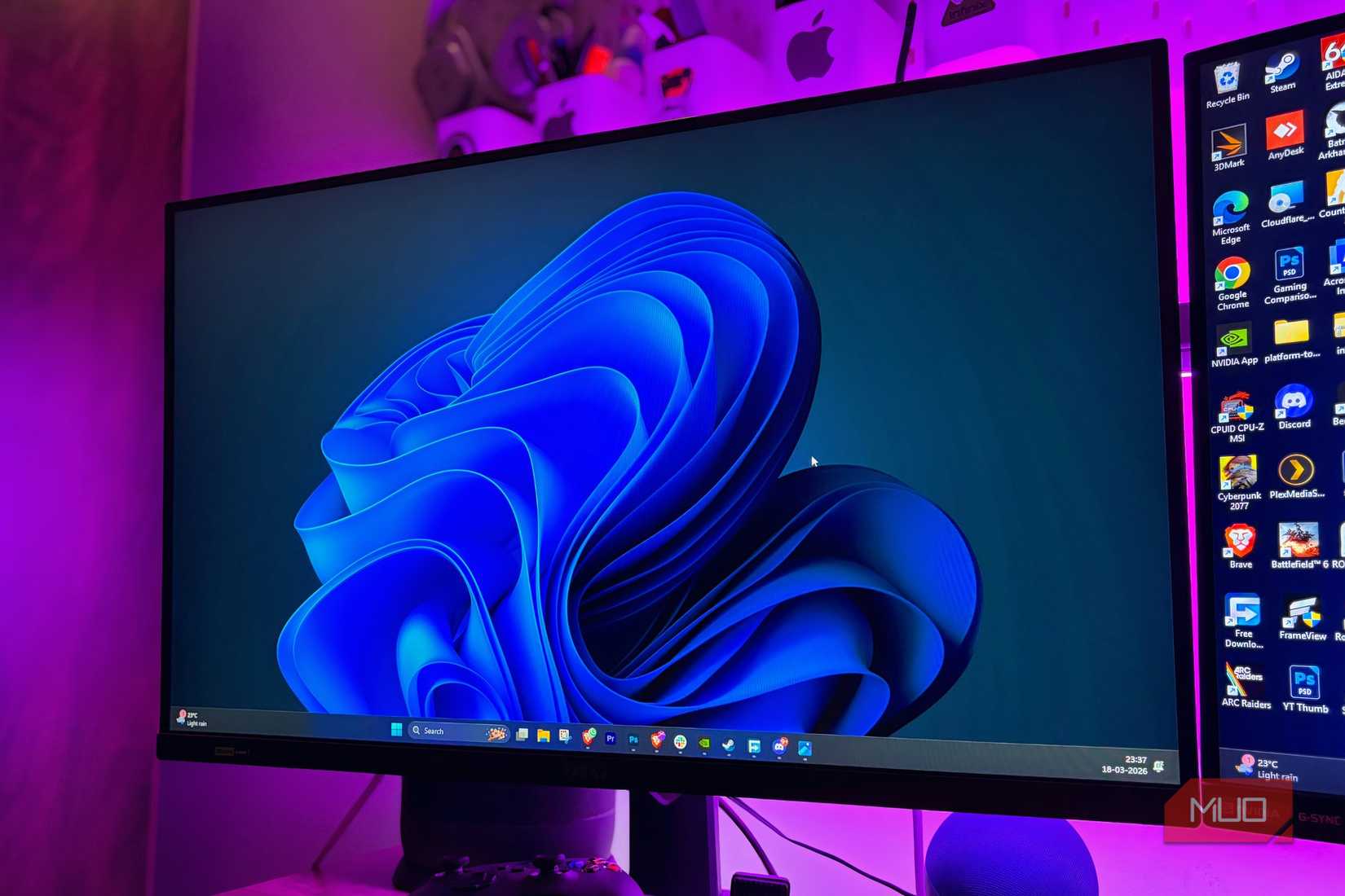 MSI monitor on a table