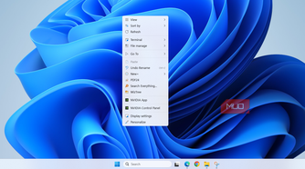 Nilesoft Shell right-click menu in desktop