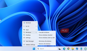 Nilesoft Shell taskbar right-click menu