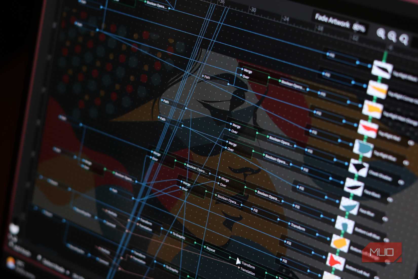 Node editor open in Graphite.