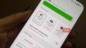 A close-up of the power saving mode options in the OnePlus 15