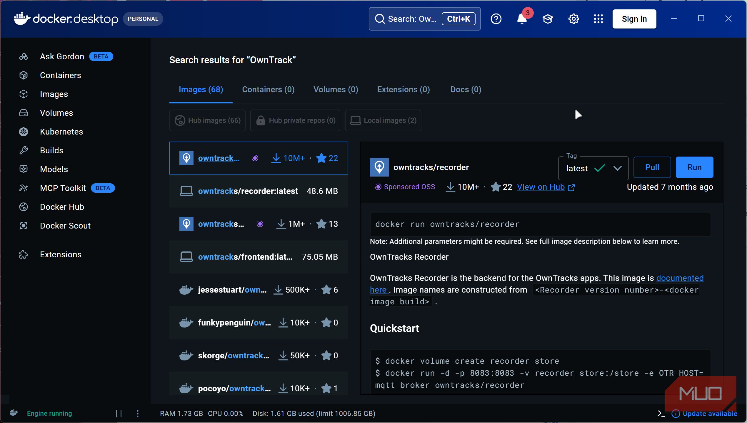 OwnTrack recorder Docker image.