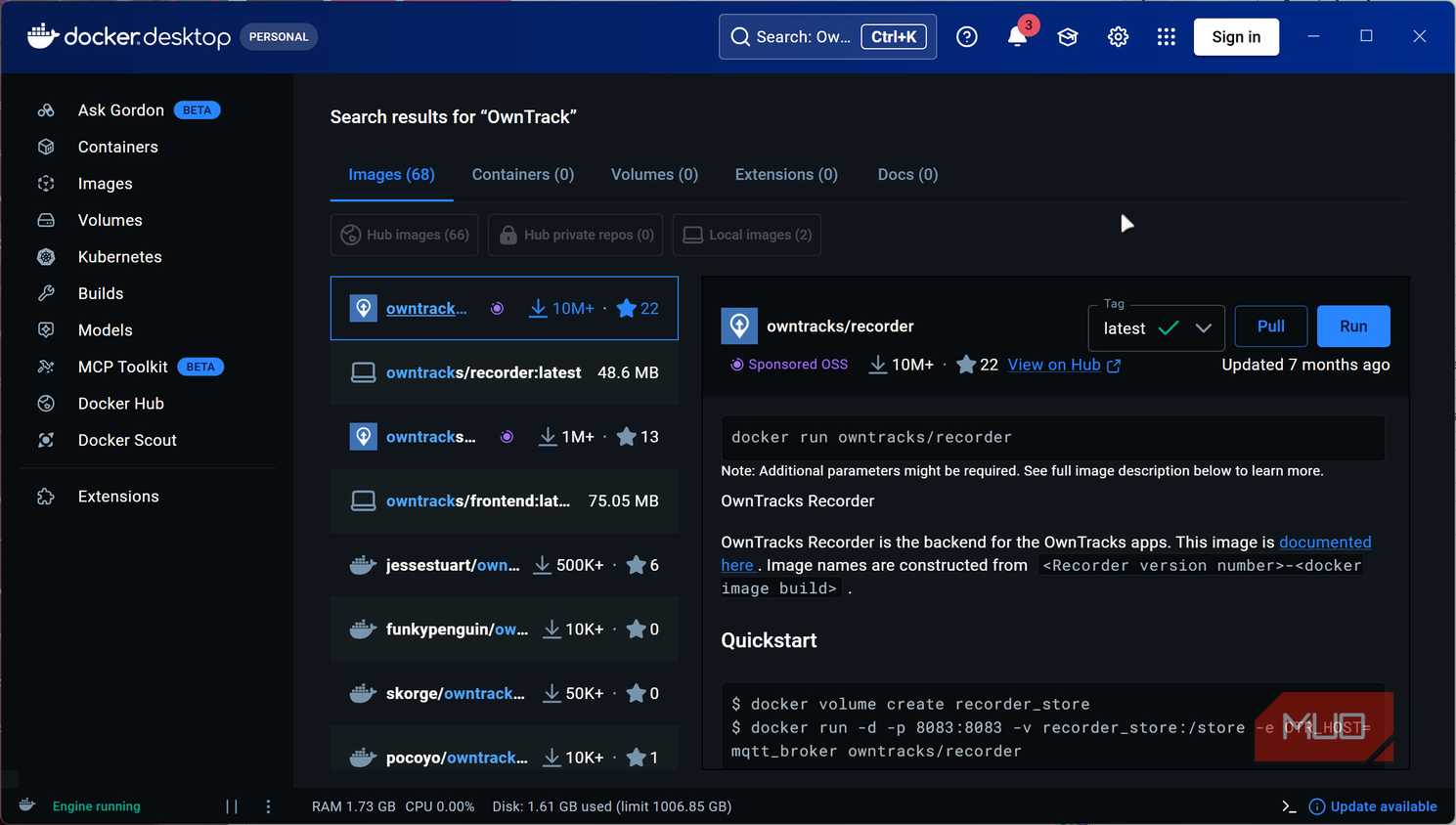 OwnTrack recorder Docker image.
