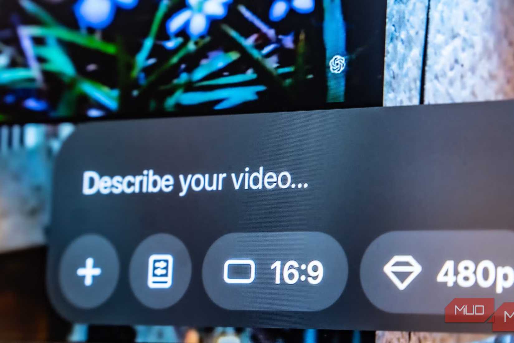 Photo of Monitor on sora.com showing the prompt line (1)