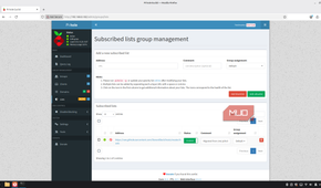 Pi-hole list management screen.