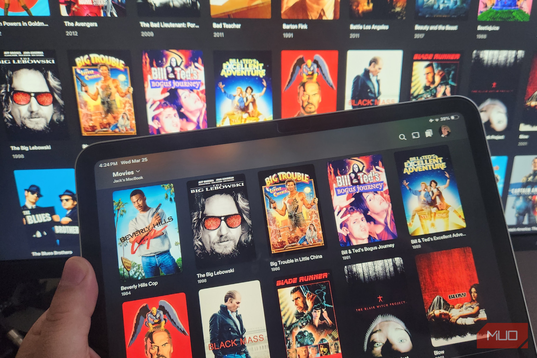 Plex server and device showing the same content.