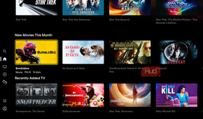 The Pluto TV interface with free content.