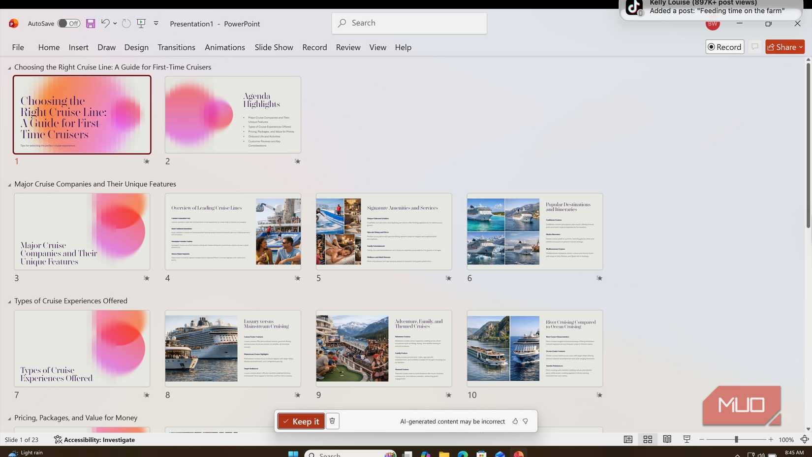 A screenshot of PowerPoint.